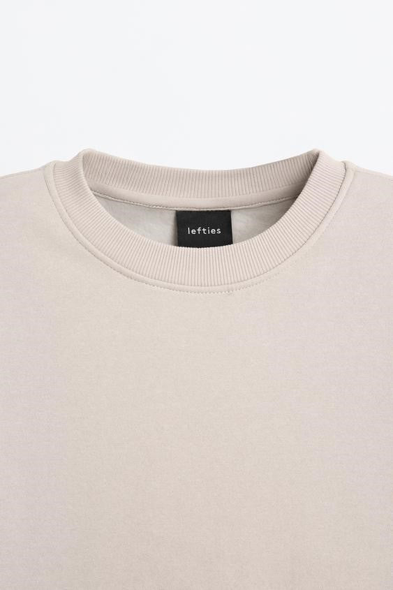 Lefties Basic sweatshirt Beige